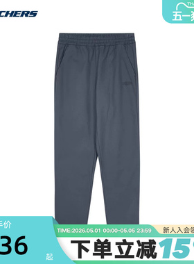 Skechers斯凯奇男子运动裤休闲舒适直筒裤梭织长裤 L324M064/026R