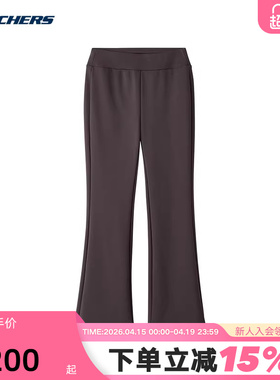 Skechers斯凯奇冬女长裤喇叭裤休闲针织长裤 L424W009/04AV