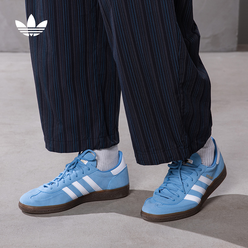 【尖货】ADlDAS阿迪达斯HANDBALL德训鞋女休闲鞋蓝色T头鞋BD7632