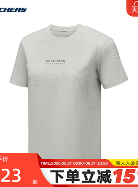 Skechers斯凯奇夏女士舒适休闲透气圆领短袖T恤 P325W075/0248
