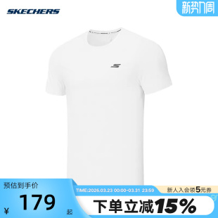 夏季 P325M042 男士 T恤 0019 舒适休闲针织短袖 Skechers斯凯奇2新款