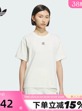 adidas阿迪达斯三叶草ESS WR双面针织半袖透气秋女短袖T恤 KD1862