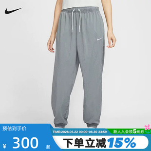 NIKE耐克女裤子夏新款宽松运动裤休闲轻薄收口梭织长裤IH0827-091