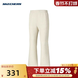 Skechers斯凯奇女裤秋冬女子阔腿裤针织休闲长裤P425W041/0601