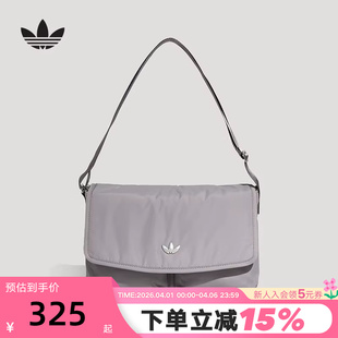 KT7418 adidas阿迪达斯三叶草可调节肩带邮差包2026春多仓斜挎包