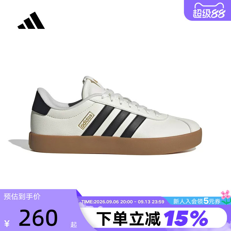 adidas阿迪达斯VL COURT 3.0德训鞋2026春男女运动T头板鞋 IH6574