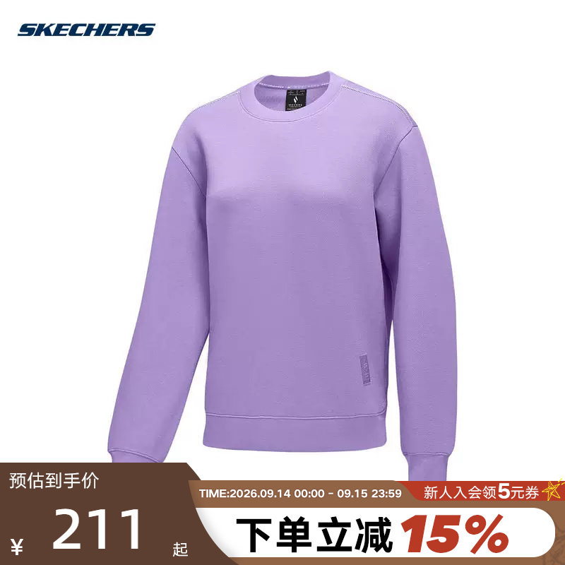 Skechers斯凯奇春女士运动服潮流时尚休闲卫衣 P125W017/049Y