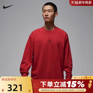 687 FV8625 Nike耐克卫衣男25秋新款 Jordan飞人刺绣宽松圆领运动衫