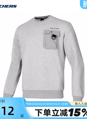 Skechers斯凯奇春男卫衣圆领套头衫 P125M019/04QK