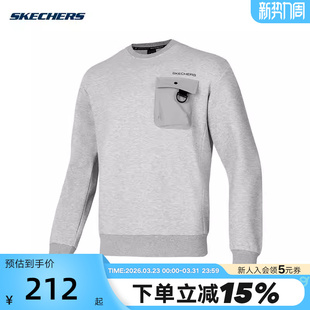 Skechers斯凯奇春男卫衣圆领套头衫 04QK P125M019