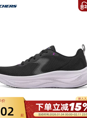 斯凯奇女子健步鞋春夏舒适休闲鞋轻质厚底跑步鞋150562/BKLV