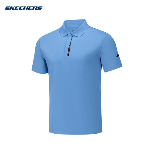 Skechers斯凯奇26夏季男士凉感针织运动短袖休闲POLO衫 P226M091