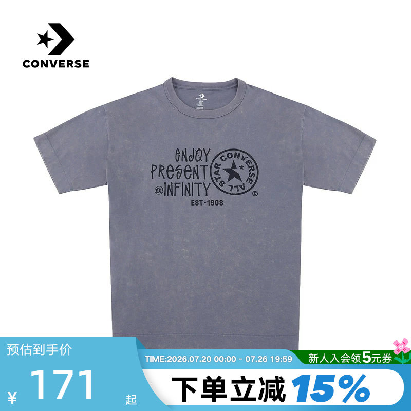 Converse匡威2026夏季男女情侣款运动休闲宽松短袖T恤 UCJ755-G6M