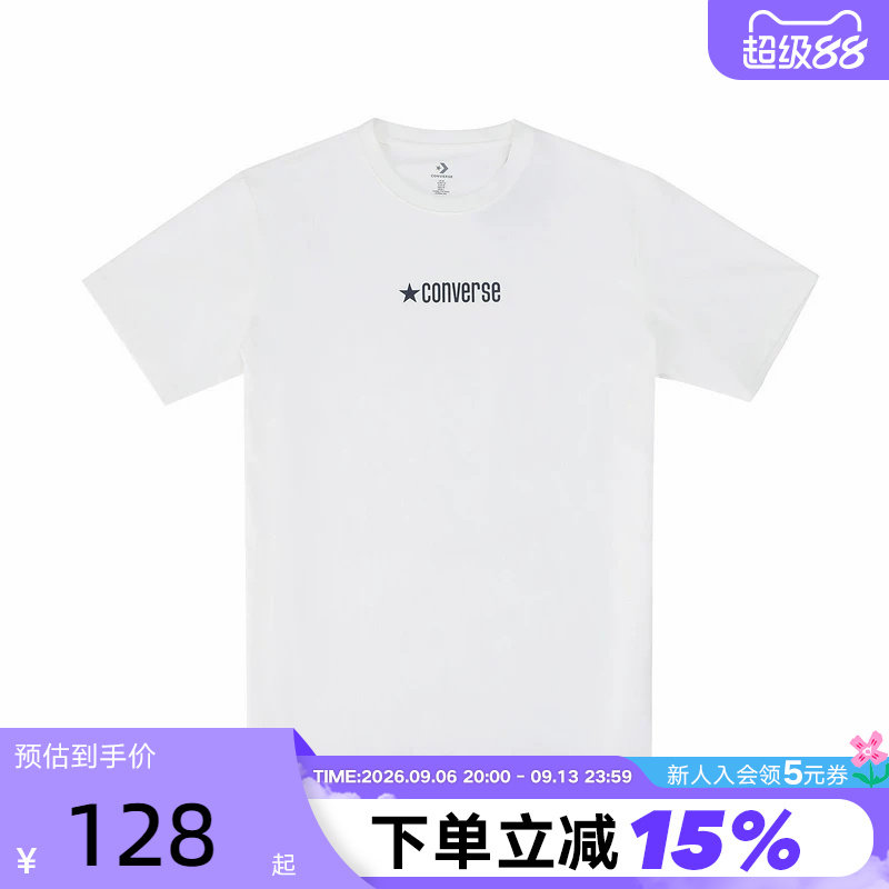 Converse匡威26夏季男女潮流运动短袖宽松百搭休闲T恤 UCJ782-W70