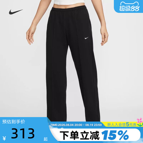 耐克宽松直筒休闲长裤子