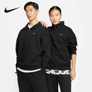 Nike耐克男装Solo Swoosh立领加绒半拉链卫衣套头衫DQ5210-010