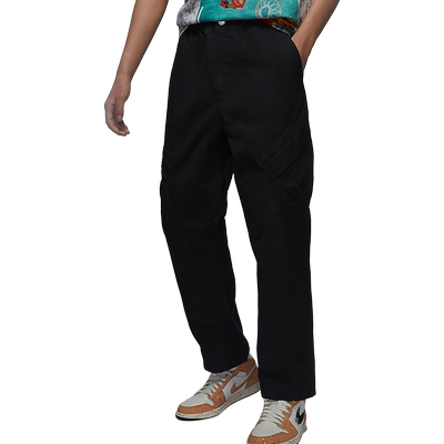 耐克NIKE JORDAN男子黑色运动裤宽松休闲直筒工装长裤FV7256-010