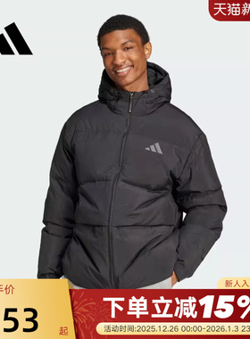 adidas阿迪达斯连帽羽绒服男冬季夹克外套保暖运动服JG5940