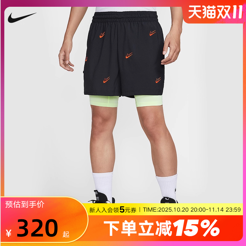 NIKE耐克夏KD DNA 杜兰特男子速干二合一篮球梭织短裤 HJ4216-011