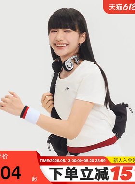 PONY波尼25春季新品女子户外修身显瘦亲肤舒适短袖T恤251W2AT08