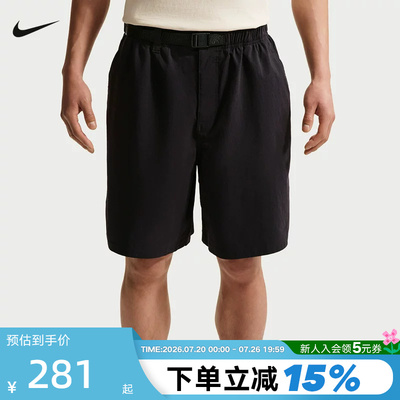 NIKE耐克男短裤夏新款休闲透气宽松简约滑板运动五分裤IF1097-010