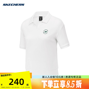 女装 透气短袖 斯凯奇2025夏新款 舒适运动时尚 02UN POLO衫 P225W012