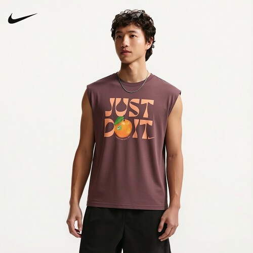 Nike耐克背心男夏季篮球训练印花透气速干无袖运动T恤 IR4969-502