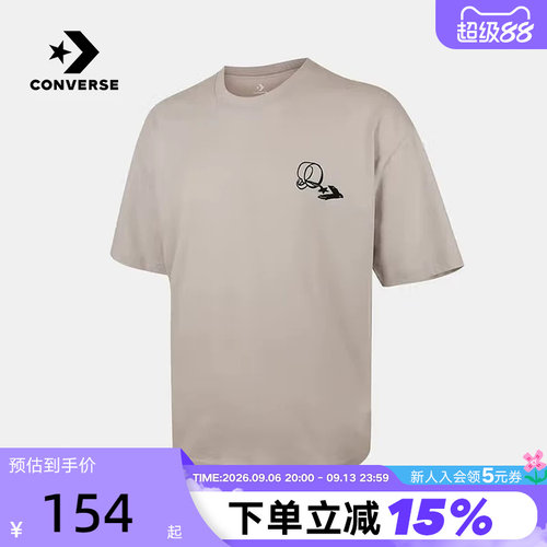 Converse匡威秋男简约休闲运动短袖宽松舒适圆领T恤 MCJ641-GFL