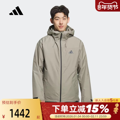阿迪达斯保暖三合一鸭绒内胆连帽夹克冬男拒水防风梭织外套KQ5502