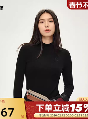 PONY1972秋冬新品女子保暖锁温防护长袖T恤243W2BT34