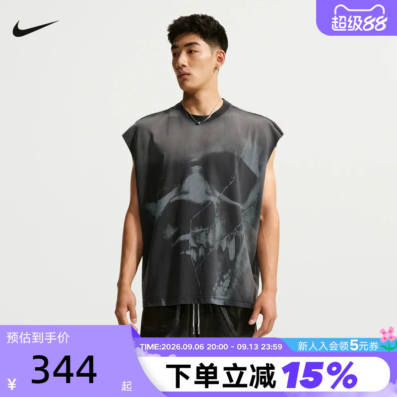 Nike耐克男子背心莫兰特篮球小标无袖T恤印花篮球上衣IM5203-010