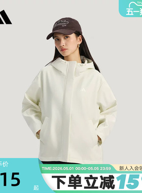 adidas阿迪达斯加绒软壳连帽外套SOFTSHELL春秋女梭织夹克 KS2783
