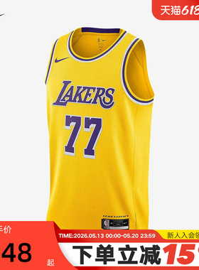 NIKE耐克男子背心NBA篮球运动无袖T恤洛杉矶湖人队球衣DN2009-741