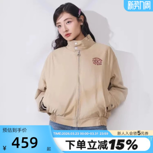 Converse匡威马年起飞系列巴恩风刺绣立领夹克女外套 X63 WCJ429