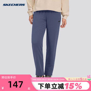 宽松舒适弹力休闲裤 P425M132 针织长裤 Skechers斯凯奇男子运动裤