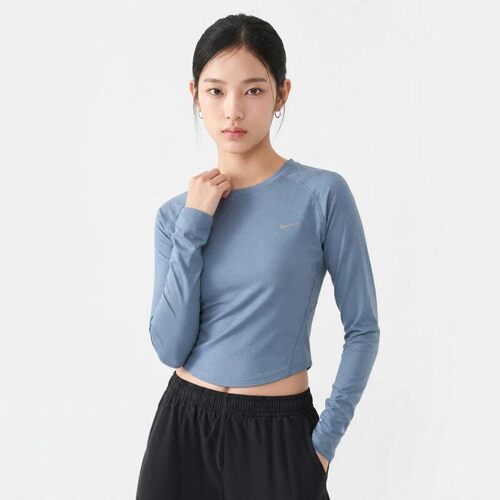 NIKE耐克秋季新款女运动修身短款长袖T恤简约休闲上衣 IM7578-486