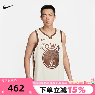 123 耐克NBA金州勇士队斯蒂芬·库里男子速干球衣针织背心HM5981