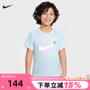 Nike耐克男幼童DRI 上衣夏季 针织透气T恤II6478 085 FIT速干短袖