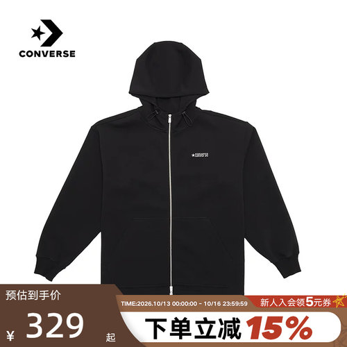 Converse匡威秋男宽松连帽衫复古外套拉链开衫 MCH604-023
