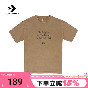 MCH624 342 T恤 Converse匡威秋男子简约休闲复古全棉圆领短袖