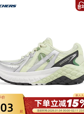 斯凯奇女鞋夏款休闲网面怪兽透气运动跑步鞋 150680/LTGR