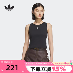 运动带胸垫背心 KB6417 T恤春女常规版 adidas阿迪达斯三叶草无袖
