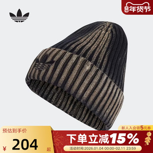 adidas阿迪达斯三叶草水洗效果冷季无檐便帽秋冬针织帽JW0042