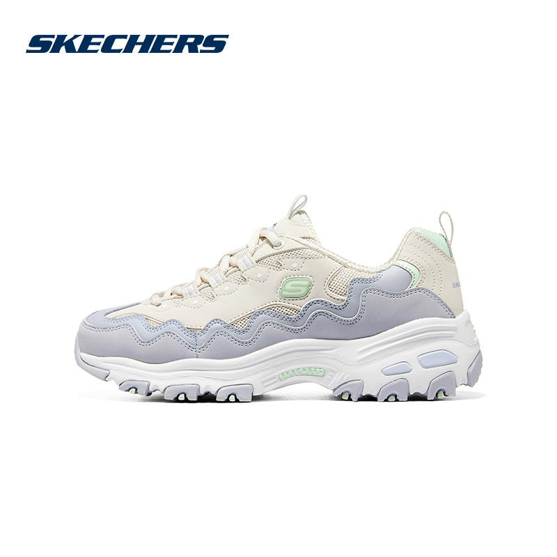 Skechers斯凯奇女鞋春新款休闲运动鞋老爹鞋厚底低帮老爹鞋14979