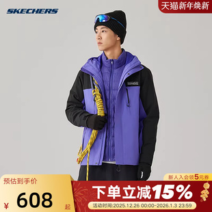 P425M137 SKECHERS 2025冬男冲锋衣 新品 00RM 斯凯奇