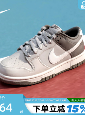 Nike耐克男鞋棕灰色Dunk Low轻便低帮复古休闲运动板鞋HF5441-009