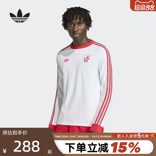 adidas阿迪达斯三叶草利物浦足球文化运动衫春男长袖T恤 JZ2543