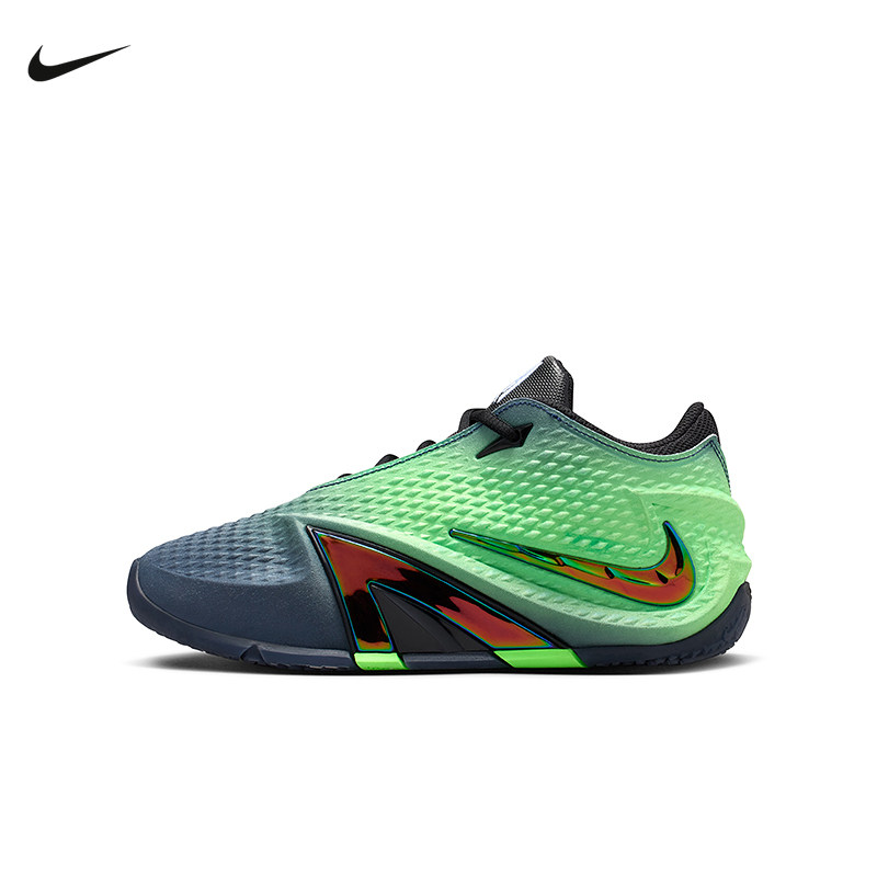 NIKE耐克童鞋莫兰特4代实战篮球鞋新款黑绿JA 4运动鞋IM7569-900