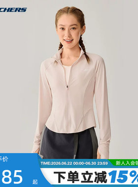 Skechers斯凯奇2026夏季新品女士时尚休闲针织外套 P226W001/028B