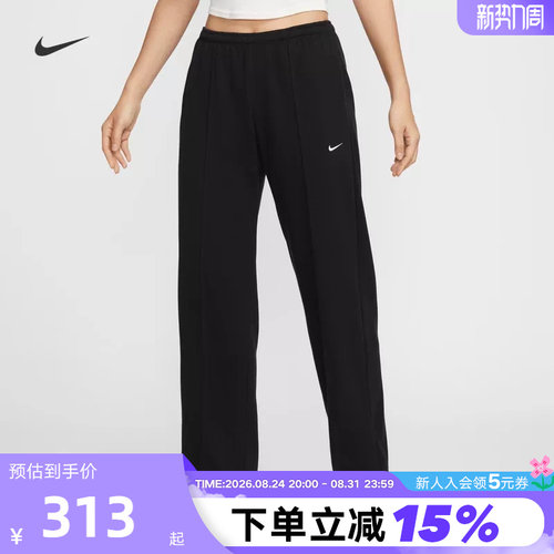 耐克宽松直筒休闲长裤子